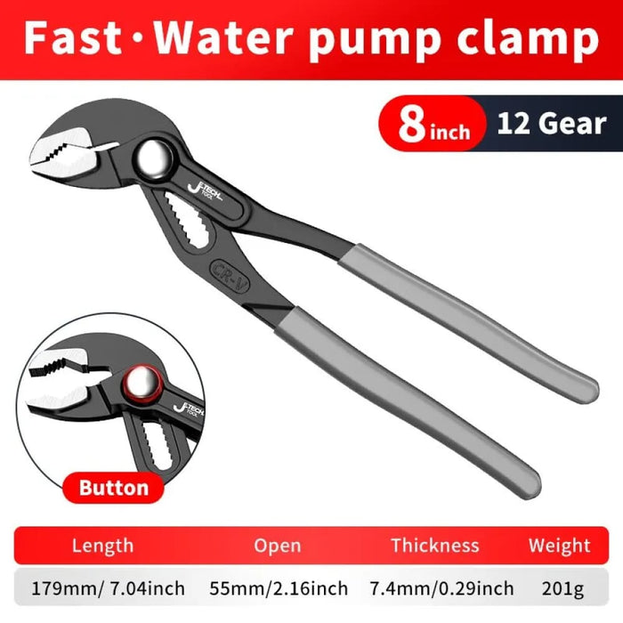 Quick Release Water Pump Pliers for Plumbing and Household