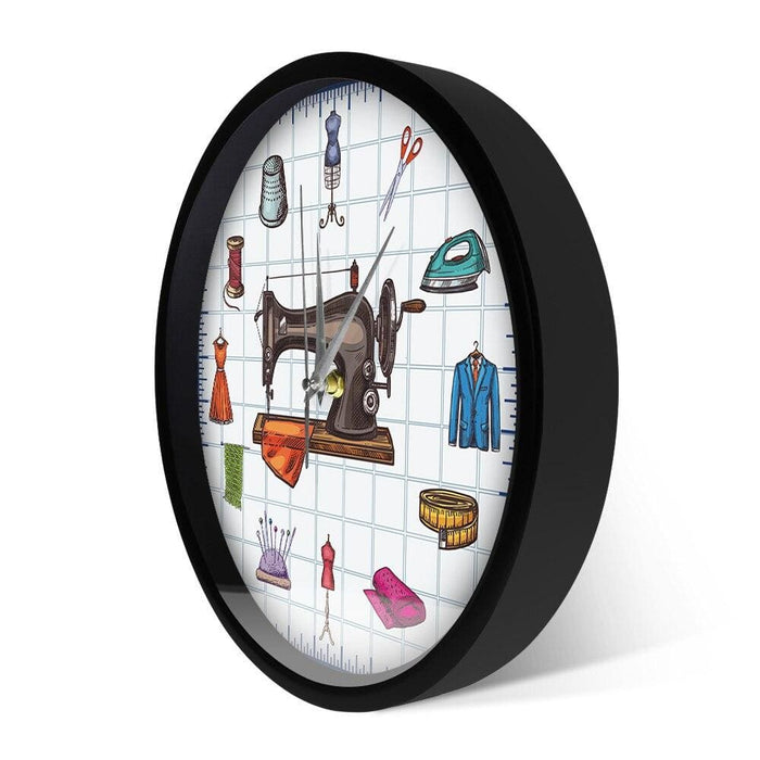 Quilting Time Seamstress Crafting Room Wall Art Clock Watch