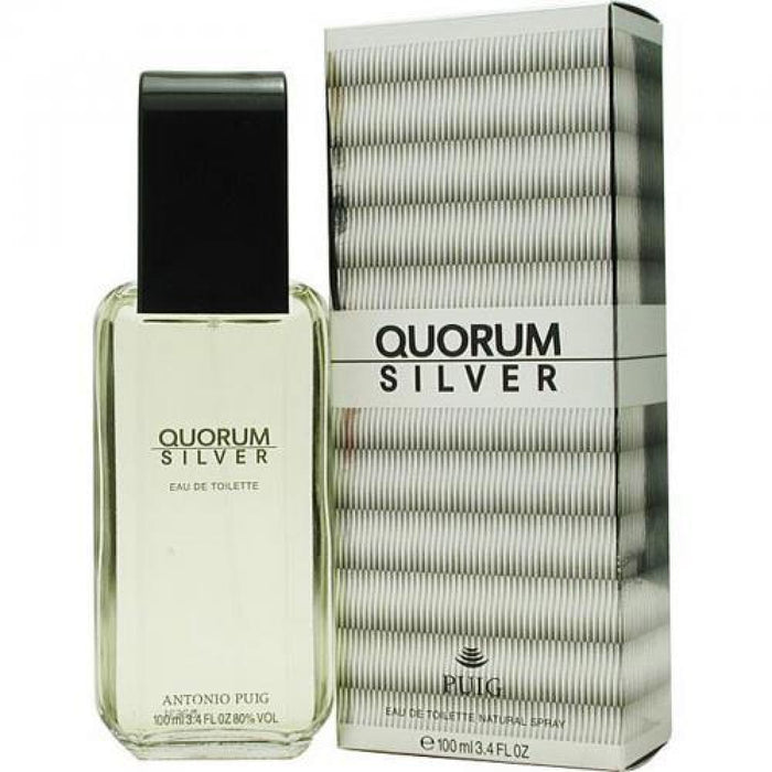 Quorum Silver Edt Spray by Puig for Men - 100 Ml