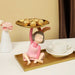Rabbit Girl Statue with Tray for Keys Storage Box Nut Candy
