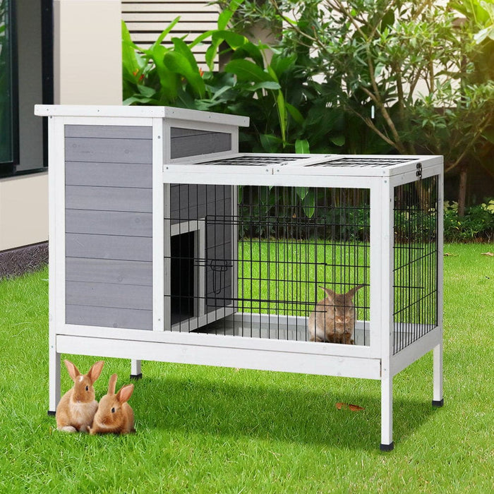 I.pet Rabbit Hutch Chicken Coop Wooden Ferret Cage Habitat