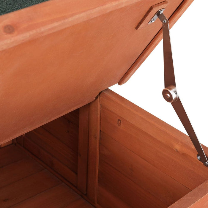 Rabbit Hutch Outdoor Cat House Wooden Shelter Condo Small