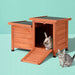 Rabbit Hutch Outdoor Cat House Wooden Shelter Condo Small
