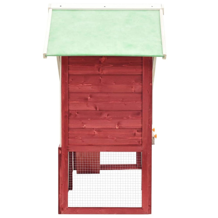 Rabbit Hutch Red and White Solid Firwood Oibnio