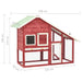 Rabbit Hutch Red and White Solid Firwood Oibnio