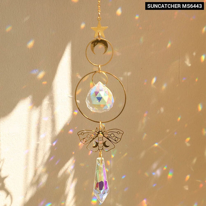 Rainbow Crystal Butterfly Suncatcher for Outdoor Decor