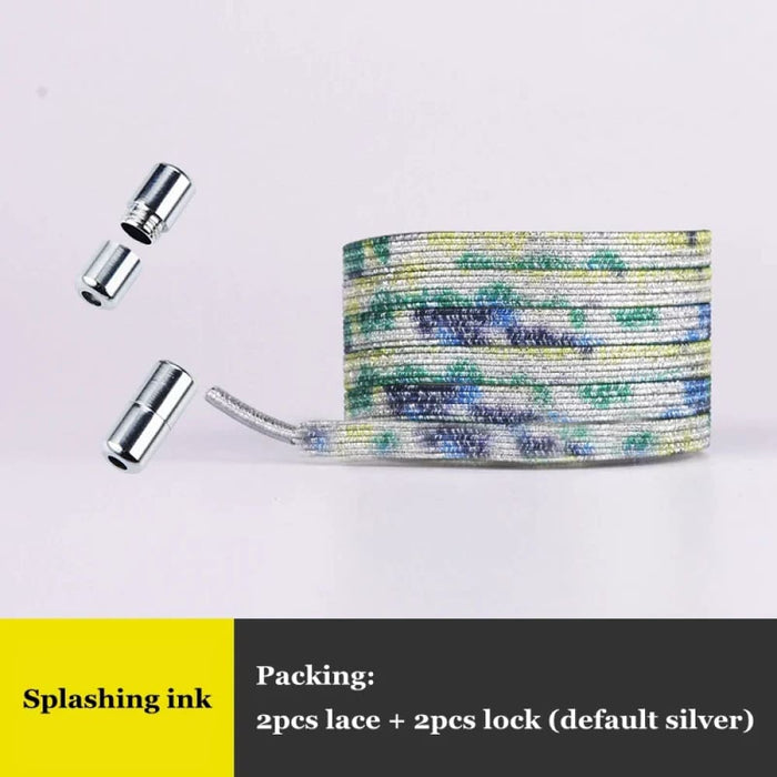 Rainbow Elastic Sneakers Colourful Flat B&s Without Ties