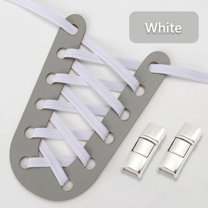 Rainbow Elastic Sneakers Press Lock Without Ties Shoe Laces