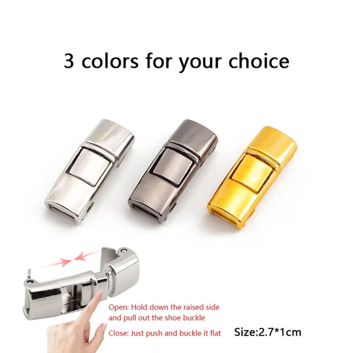 Rainbow Elastic Sneakers Press Lock Without Ties Shoe Laces