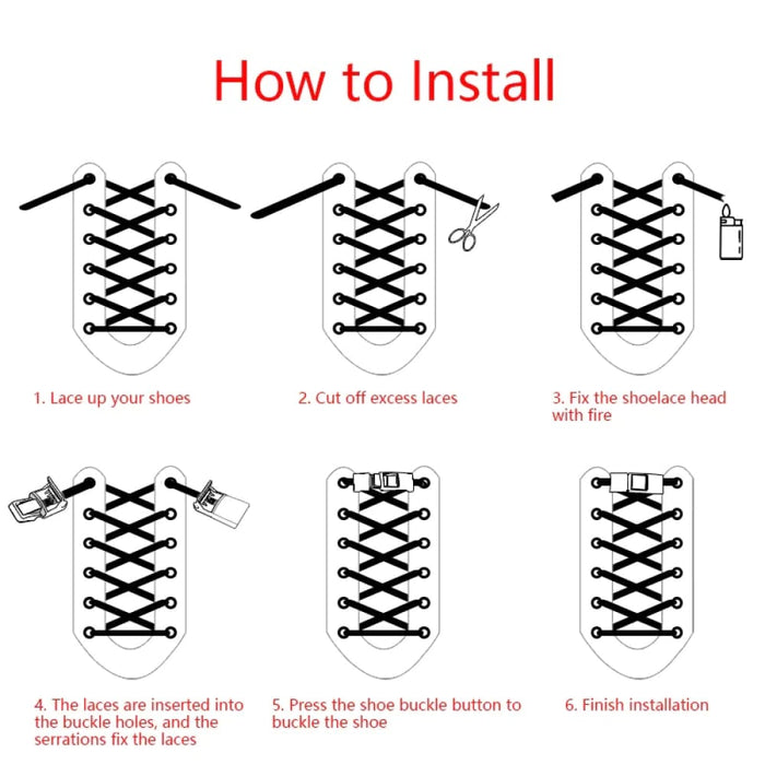 Rainbow Elastic Sneakers Press Lock Without Ties Shoe Laces