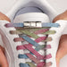 Rainbow Elastic Sneakers Press Lock Without Ties Shoe Laces