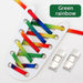 Rainbow Elastic Sneakers Press Lock Without Ties Shoe Laces