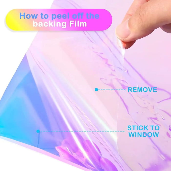 Rainbow Holographic Self Adhesive Window Film