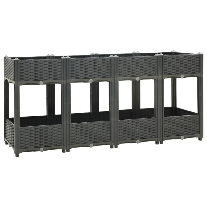 Raised Bed 160x40x71 Cm Polypropylene Tobabn