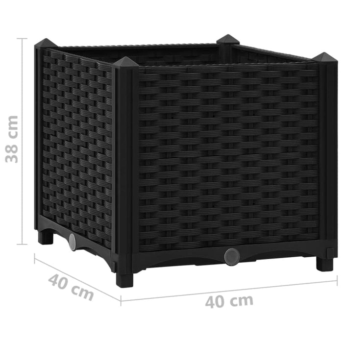 Raised Bed 40x40x38 Cm Polypropylene Tolptb
