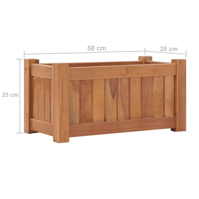 Raised Bed 50x25x25 Cm Solid Teak Wood Ankli