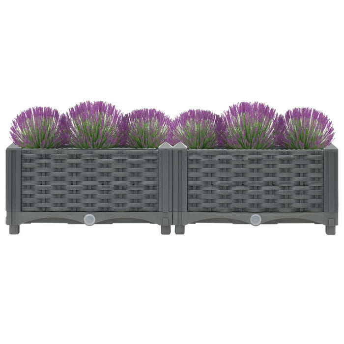 Raised Bed 80x40x23 Cm Polypropylene Tobtkn