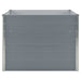 Raised Garden Bed 100x100x77 Cm Galvanised Steel Grey Axabi