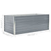 Raised Garden Bed 160x80x45 Cm Galvanised Steel Grey Aiboo