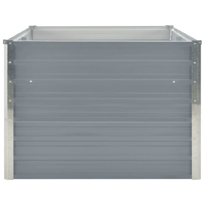 Raised Garden Bed 160x80x45 Cm Galvanised Steel Grey Aiboo