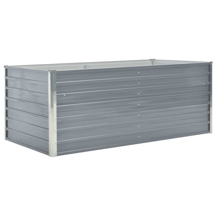 Raised Garden Bed 160x80x45 Cm Galvanised Steel Grey Aiboo