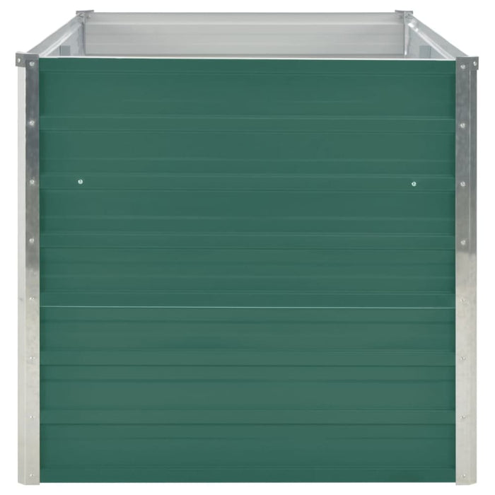Raised Garden Bed 160x80x77 Cm Galvanised Steel Green Aibob