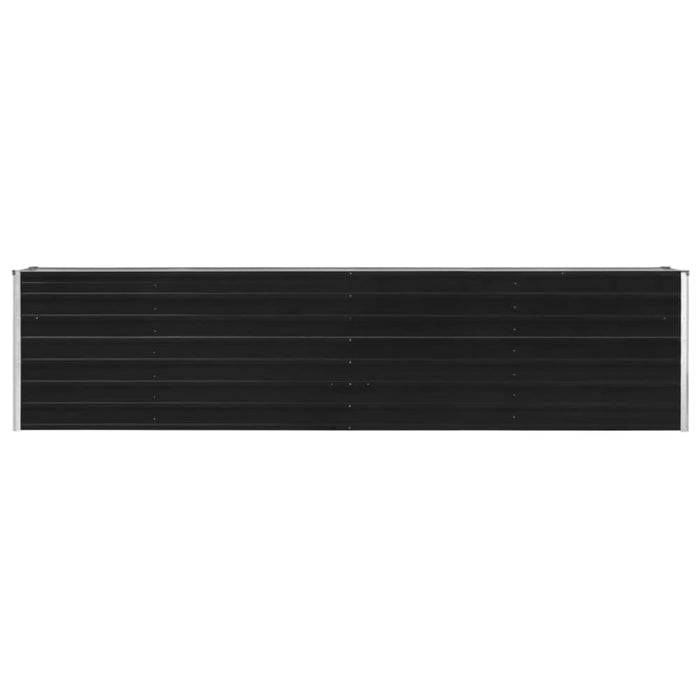 Raised Garden Bed 320x40x77 Cm Galvanised Steel Anthracite