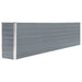 Raised Garden Bed 320x40x77 Cm Galvanised Steel Grey Aiban