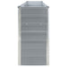 Raised Garden Bed 320x40x77 Cm Galvanised Steel Grey Aiban