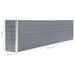 Raised Garden Bed 320x40x77 Cm Galvanised Steel Grey Aiban