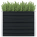 Raised Garden Bed Anthracite 100x100x77 Cm Galvanised Steel