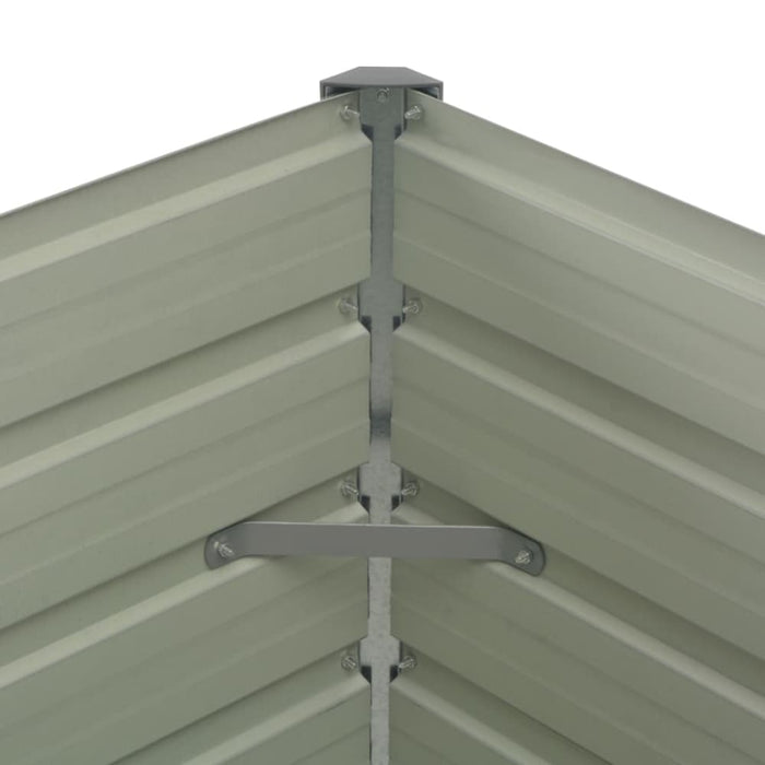 Raised Garden Bed Anthracite 100x100x77 Cm Galvanised Steel