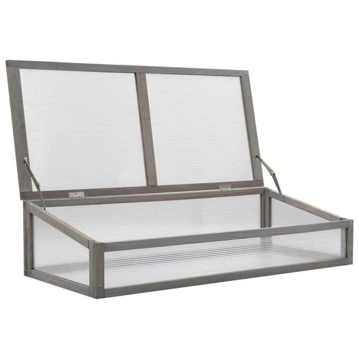 Raised Bed with Greenhouse 110x54x120 Cm Solid Fir Wood