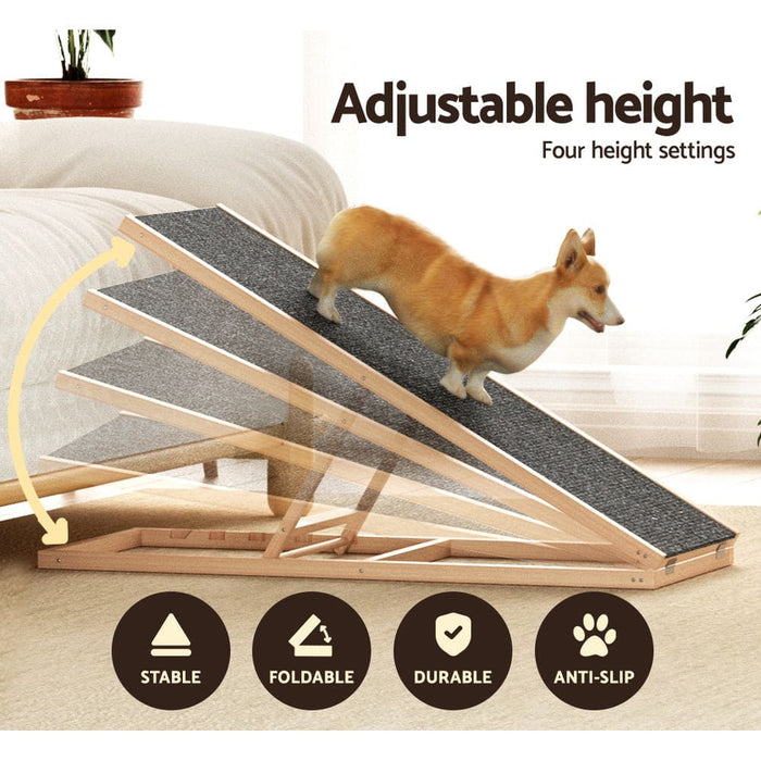 I.pet Dog Ramp Adjustable Height Steps for Bed Sofa Car