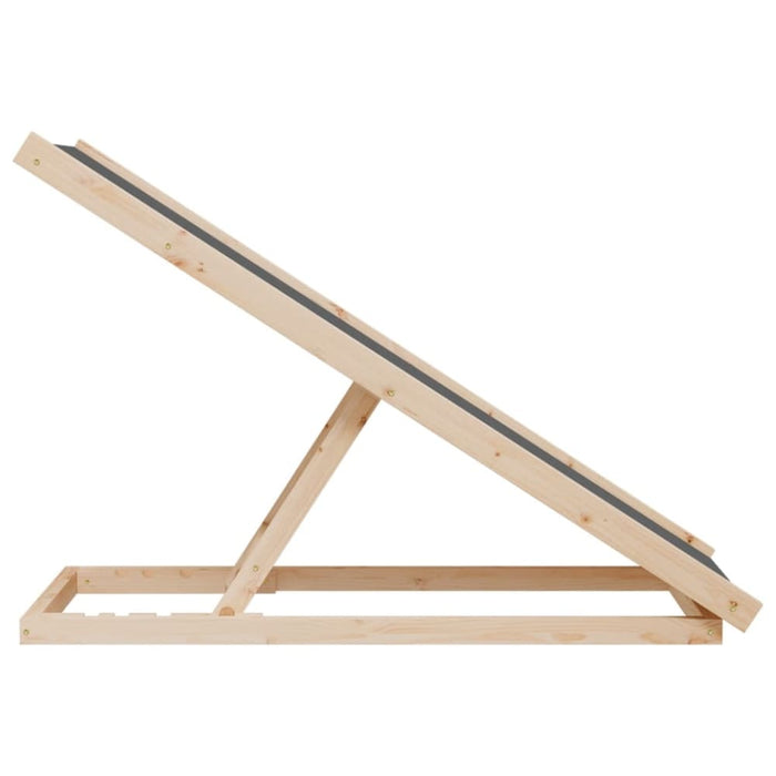 Dog Ramp Grey 100x40 Cm Solid Wood Fir Oixaoi