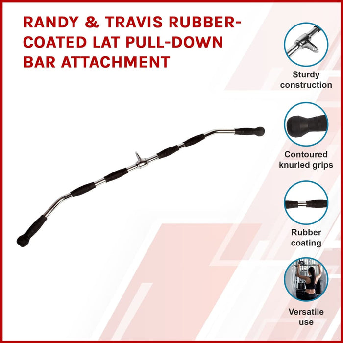 Randy & Travis Rubber - coated Lat Pull - down Bar