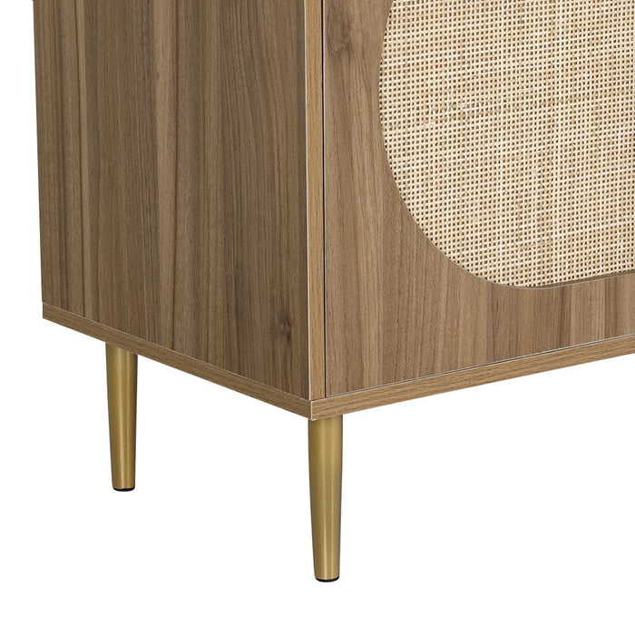 Rattan Buffet Sideboard Storage Cupboard Cabinet Kitchen