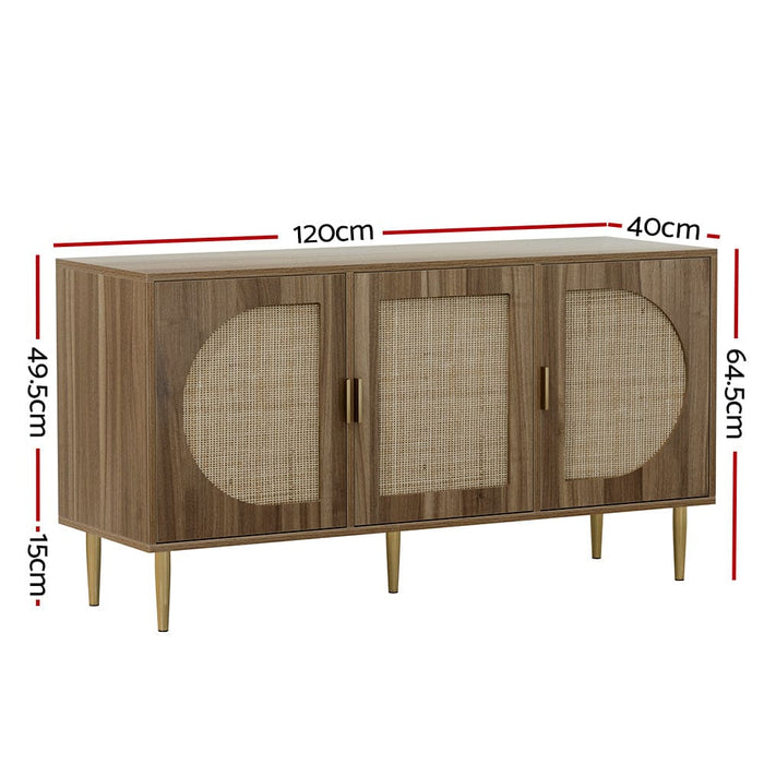 Rattan Buffet Sideboard Storage Cupboard Cabinet Kitchen