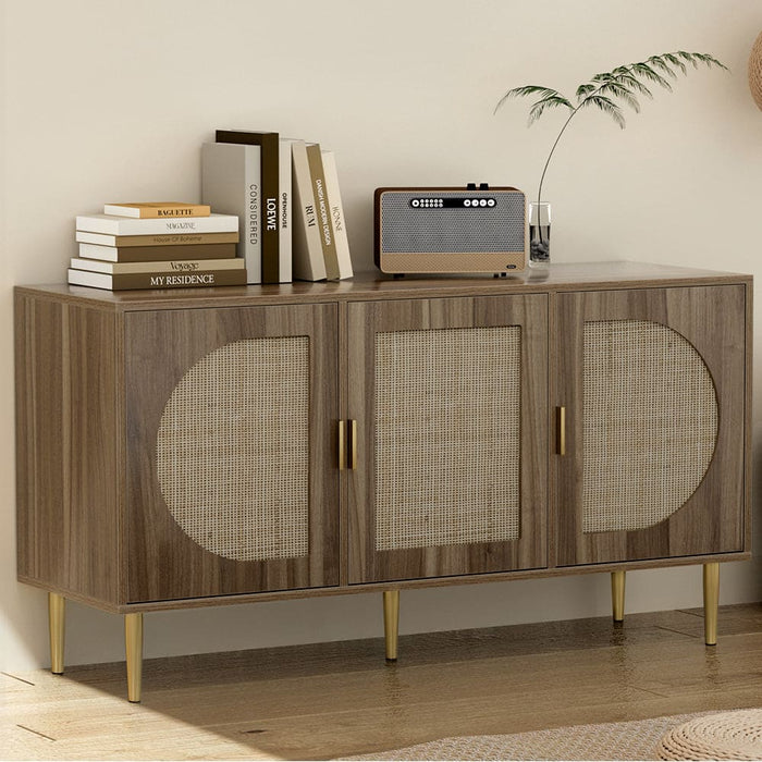 Rattan Buffet Sideboard Storage Cupboard Cabinet Kitchen