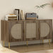 Rattan Buffet Sideboard Storage Cupboard Cabinet Kitchen