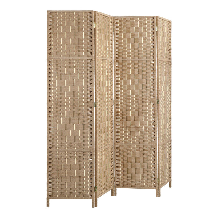 4 / 6 / 8 Panel Room Divider Privacy Screen Dividers Woven Wood Fold Stand