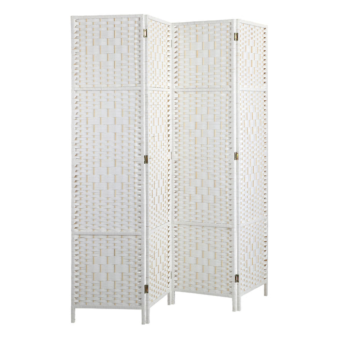 4 / 6 / 8 Panel Room Divider Privacy Screen Dividers Woven Wood Fold Stand