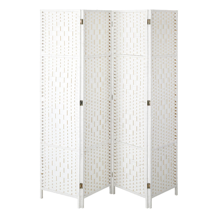 4 / 6 / 8 Panel Room Divider Privacy Screen Dividers Woven Wood Fold Stand