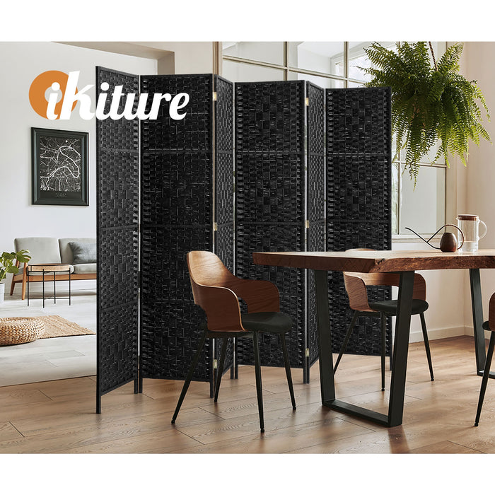 4 / 6 / 8 Panel Room Divider Privacy Screen Dividers Woven Wood Fold Stand
