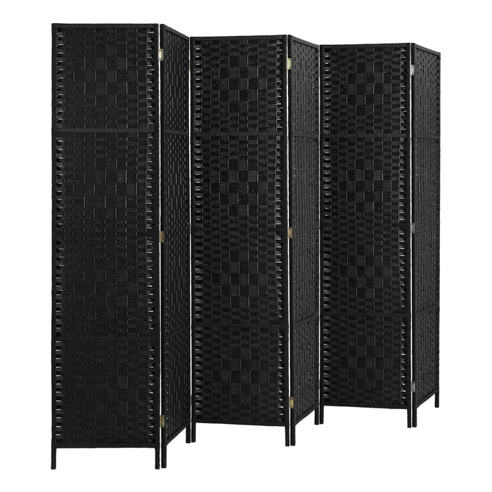 4 / 6 / 8 Panel Room Divider Privacy Screen Dividers Woven Wood Fold Stand