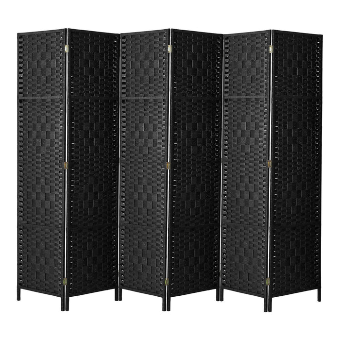 4 / 6 / 8 Panel Room Divider Privacy Screen Dividers Woven Wood Fold Stand