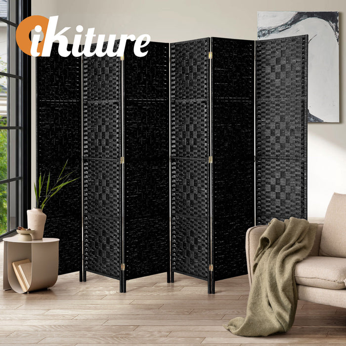 4 / 6 / 8 Panel Room Divider Privacy Screen Dividers Woven Wood Fold Stand