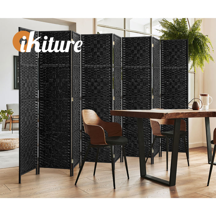 4 / 6 / 8 Panel Room Divider Privacy Screen Dividers Woven Wood Fold Stand