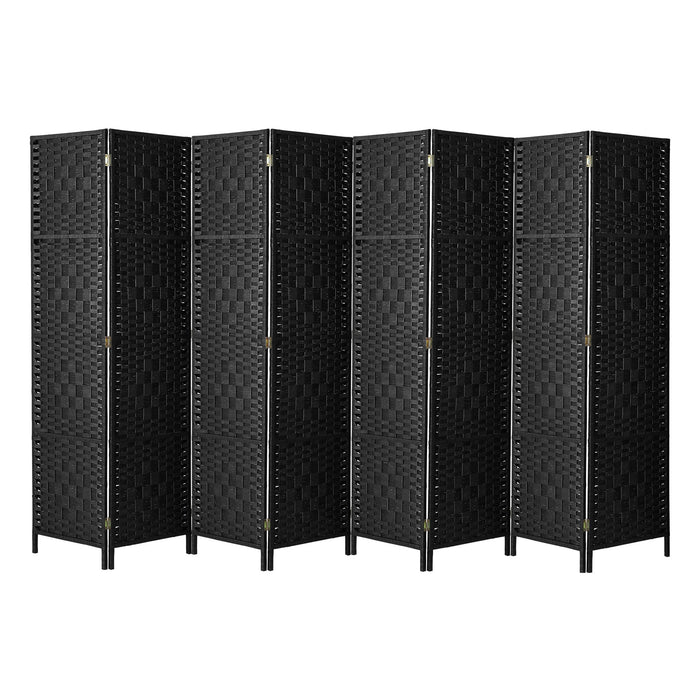 4 / 6 / 8 Panel Room Divider Privacy Screen Dividers Woven Wood Fold Stand