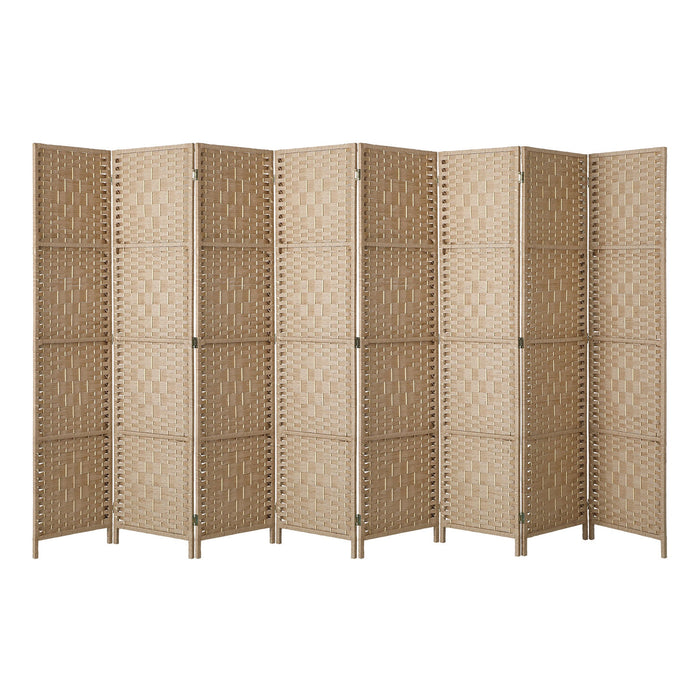 4 / 6 / 8 Panel Room Divider Privacy Screen Dividers Woven Wood Fold Stand